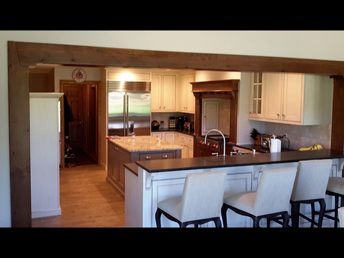 custom kitchen with Alder wood Accents